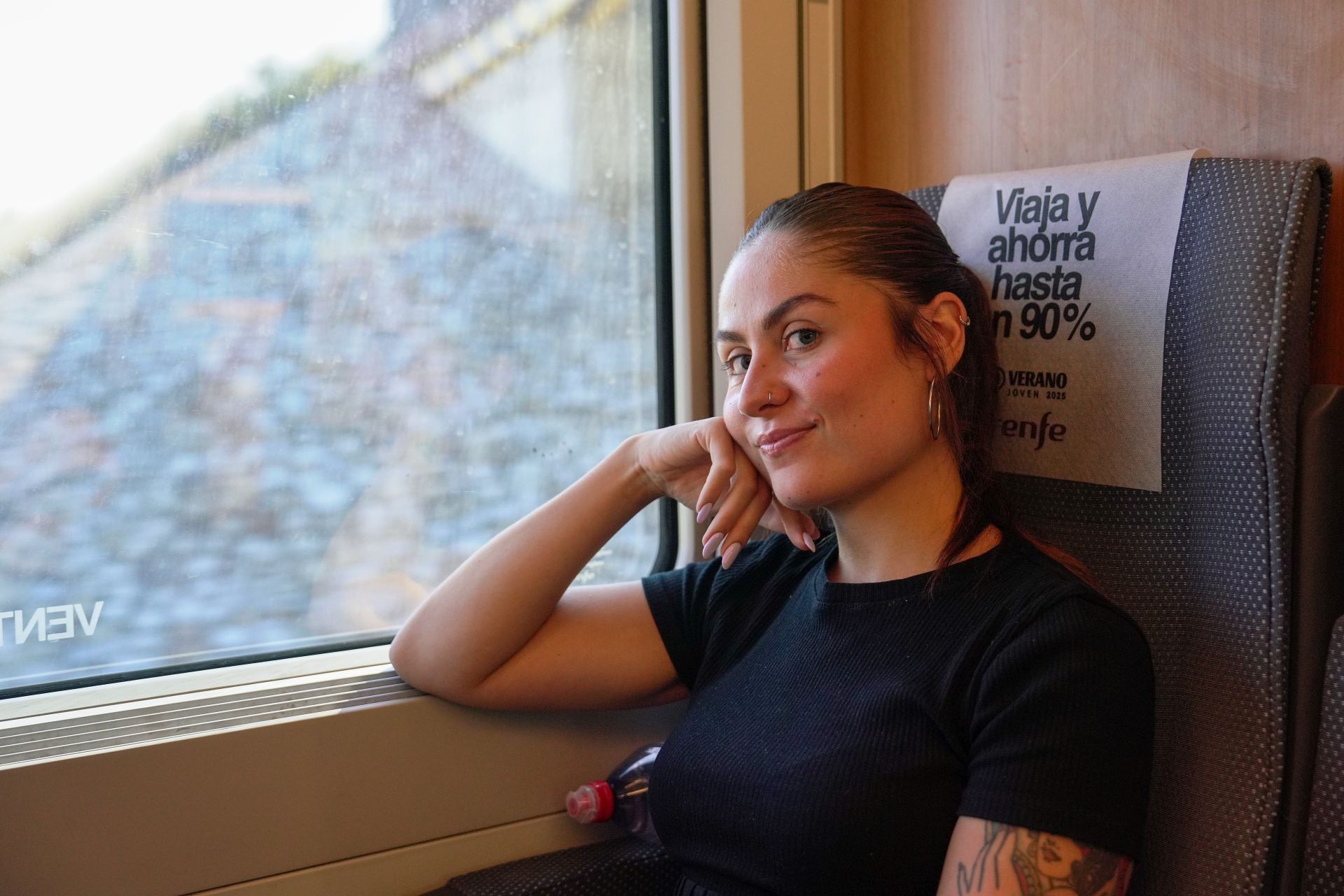 Sandra, viajera del trayecto a Ourense.