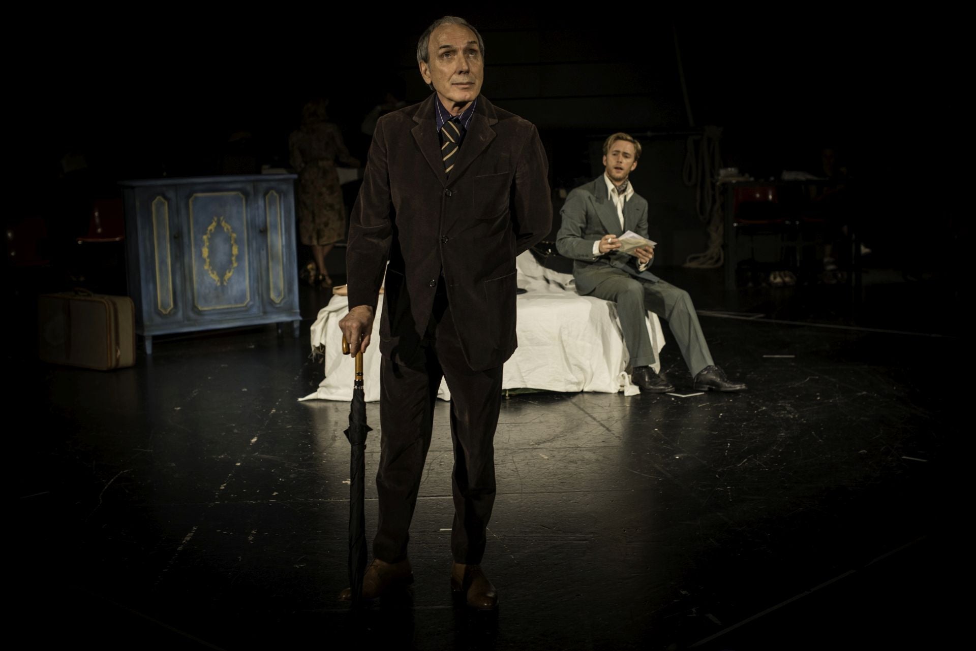 Junto al actor Pablo Rivero, en 'El sirviente'