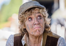 Anabel Alonso durante el rodaje de 'Campamento Garra de Oso'.