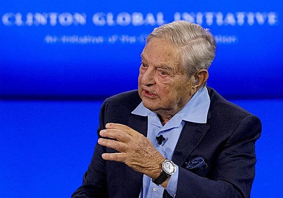 George Soros durante una comparecencia pública.
