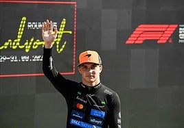 Oscar Piastri celebra su pole en el GP de Países Bajos.