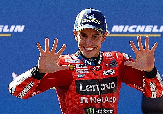 Marc Márquez tras su último triunfo.