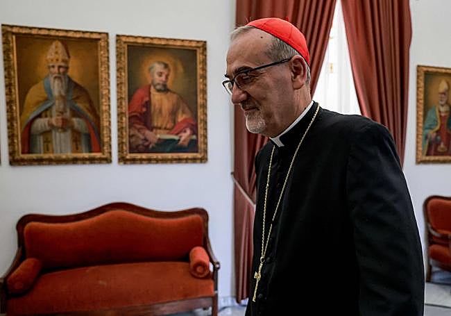 Pierbattista Pizzaballa, en su despacho.