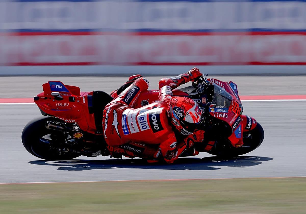 Marc Márquez, durante el sprint de MotoGP.
