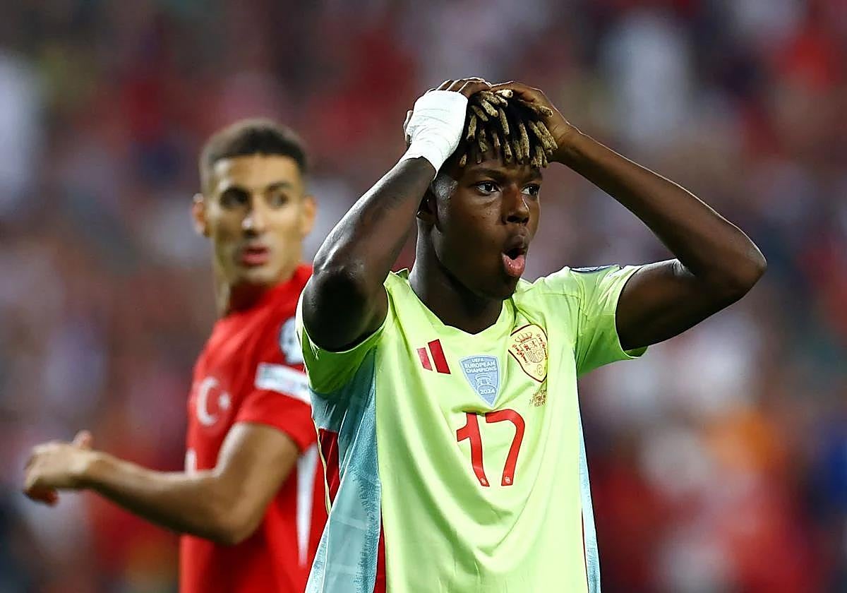 Nico estaba muy participativo y tuvo varias ocasiones de gol antes de retirarse lesionado.