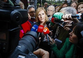 Pradas, a su llegada a la Ciudad de la Justicia el día de su declaración.