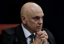 El magistrado brasileño Alexandre de Moraes, en una sesión del juicio al expresidente Bolsonaro