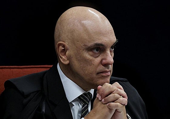 El magistrado brasileño Alexandre de Moraes, en una sesión del juicio al expresidente Bolsonaro