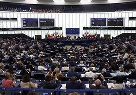Sesión del Parlamento Europeo en Estrasburgo.