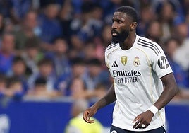 Antontio Rüdiger, en un partido con el Real Madrid.