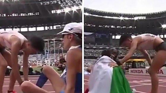 El bonito gesto de María Pérez con su amiga y rival Antonella Palmisano tras ganar el oro
