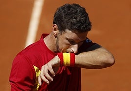 Pablo Carreño, durante su encuentro ante Holger Rune.