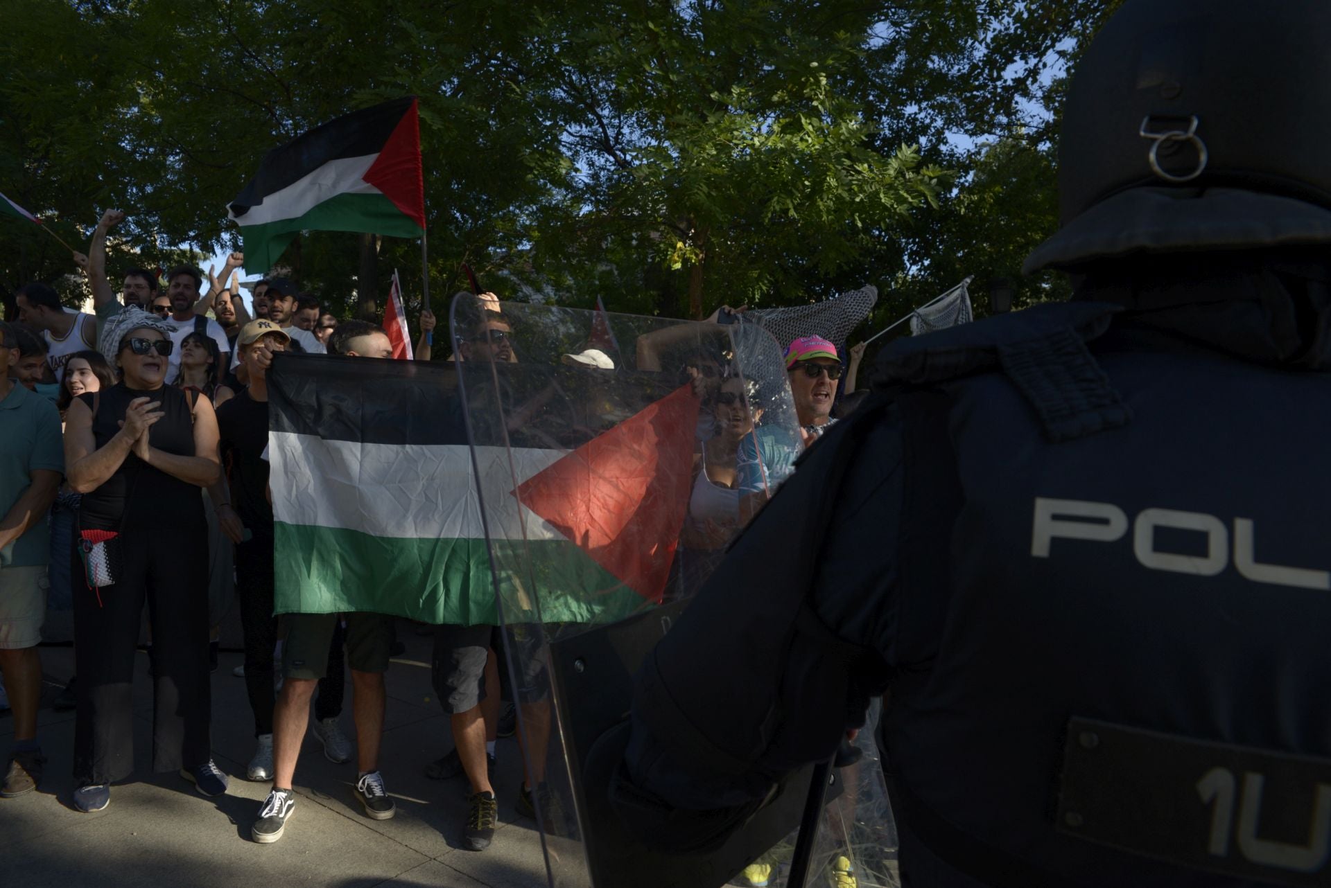 Una de las cargas policiales se ha producido en las inmediaciones de la estación de Atocha