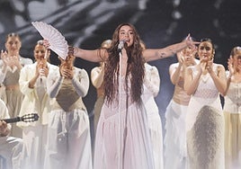 Lola Indigo, durante su actuación en los Premios Goya 2025.