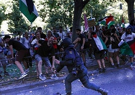 Incidentes en el Paseo del Prado en Madrid este domingo