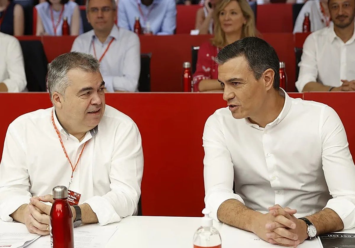 Santos Cerdán y Pedro Sánchez