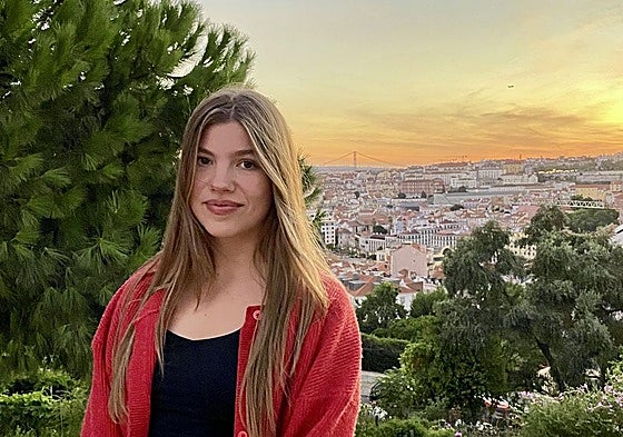 La infanta Sofía en Lisboa, donde estudia este año.