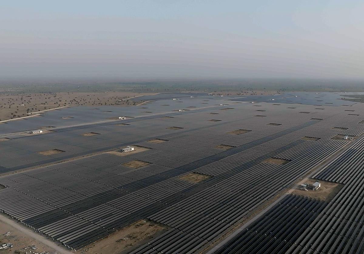 Vista aérea del parque Juna en el estado indio de Rajastán