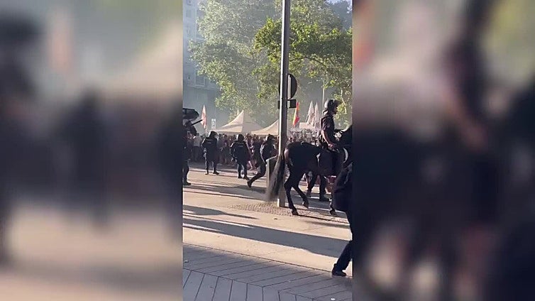 Incidentes en los aledaños del Bernabéu con los ultras del Olympique de Marsella