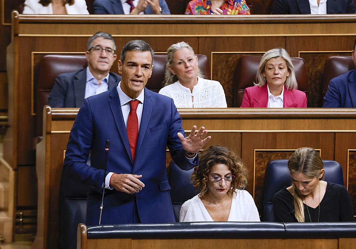 El presidente del Gobierno este miércoles en la sesión de control en el Congreso