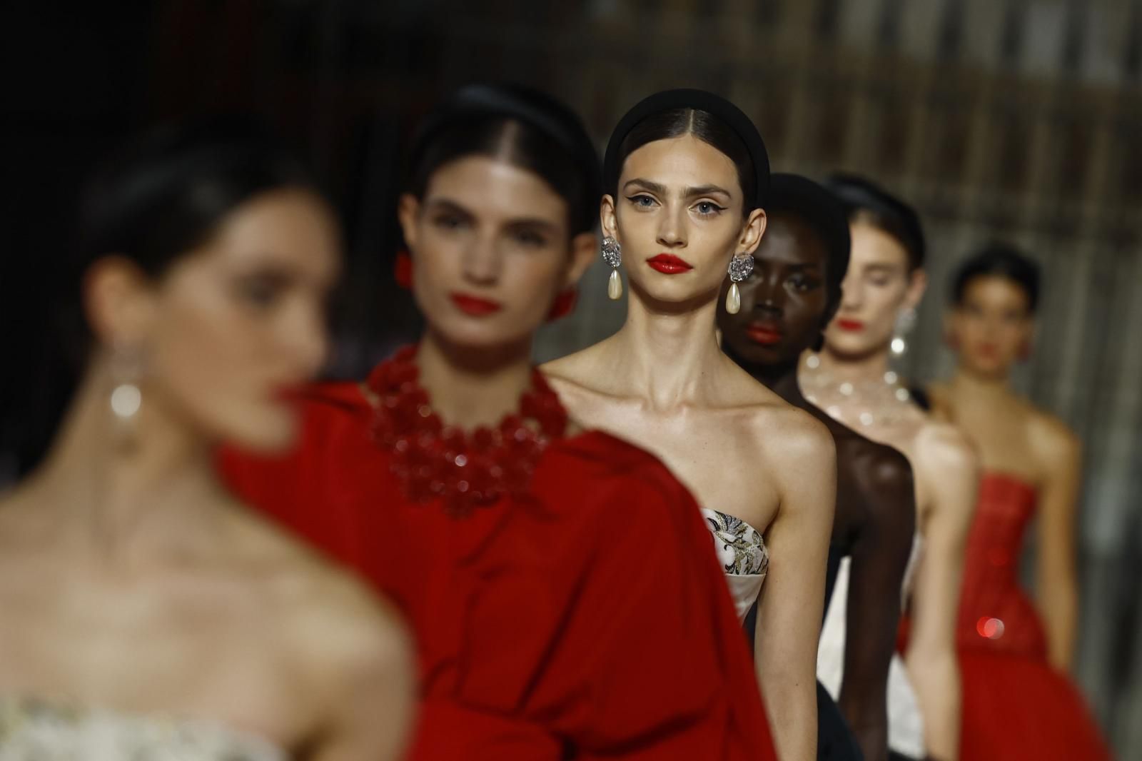 Carrusel del desfile en la Plaza Mayor de Madrid.