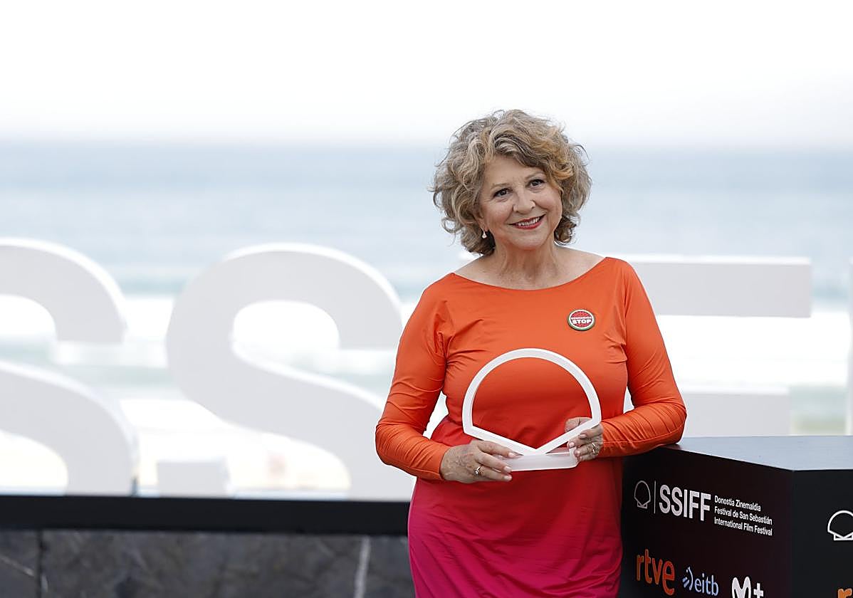 Esther García en el Festival de San Sebastián.