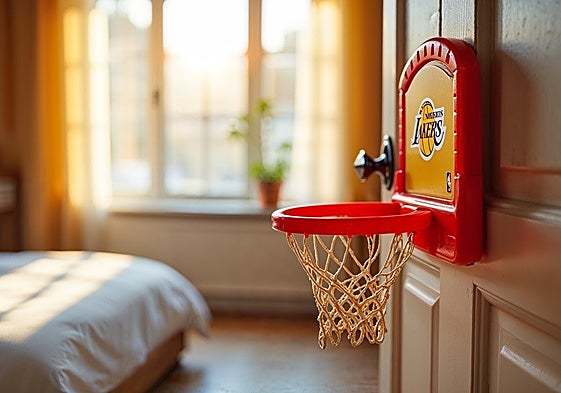 Lleva toda la emoción de la NBA a tu casa con esta mini canasta de los Lakers