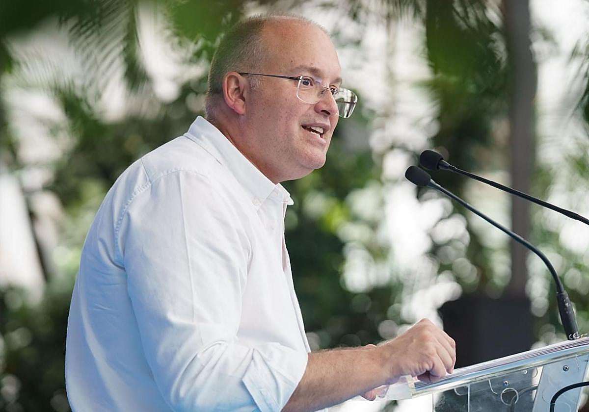 Miguel Tellado este sábado en un acto del PP en Tenerife.