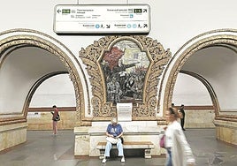 Mosaicos de la estación de Kievskaya.