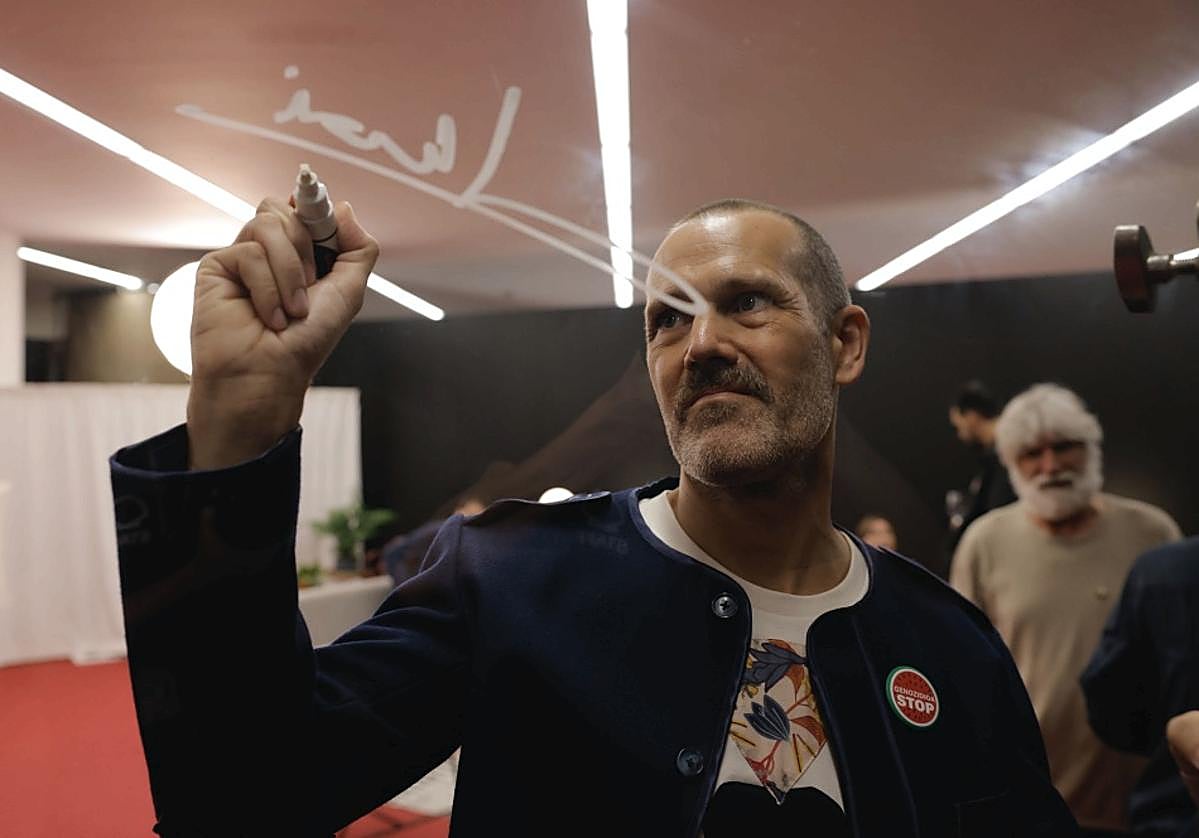 Jose Mari Goenaga en el Festival de San Sebastián.