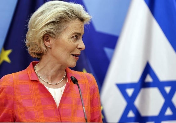 Ursula von der Leyen durante una visita en 2022 a Jerusalén.