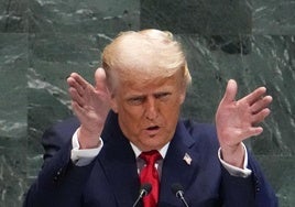 Trump, en un momento de su discurso.