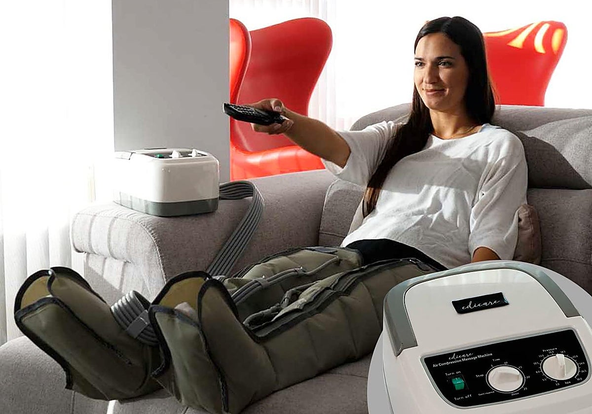 Alivio profesional para piernas cansadas con este dispositivo de presoterapia para casa