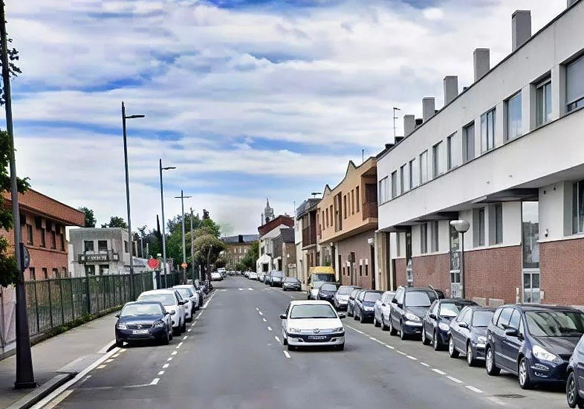 Vista general de la calle Aguirrelanda, en Vitoria.