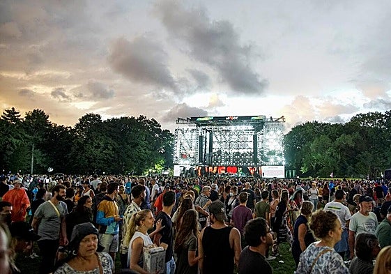 Un concierto de rock en Central Park, en Nueva York.
