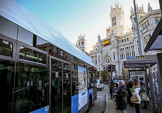 Un autobús municipal de Madrid.