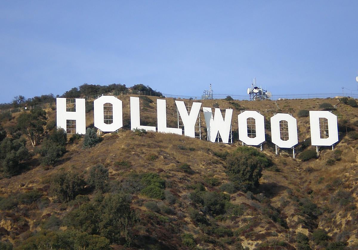 Las míticas letras de Hollywood en el Monte Lee en Los Angeles.