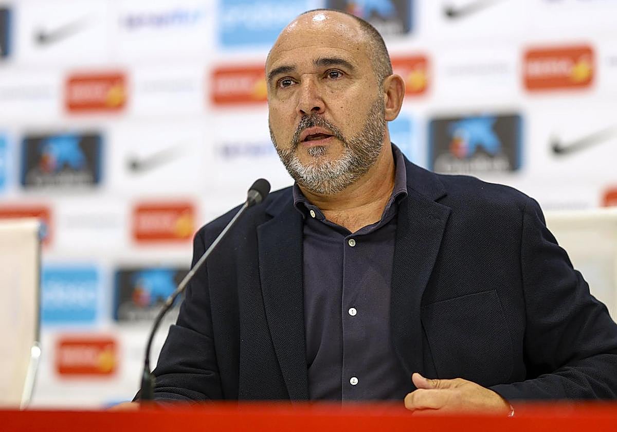 Chus Mateo, durante la rueda de prensa de presentación como nuevo seleccionador español de baloncesto.