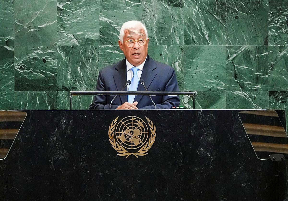 António Costa, durante su intervención en la ONU.