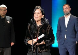 Alauda Ruiz de Azúa, ganadora de la Concha de Oro por 'Los domingos'.