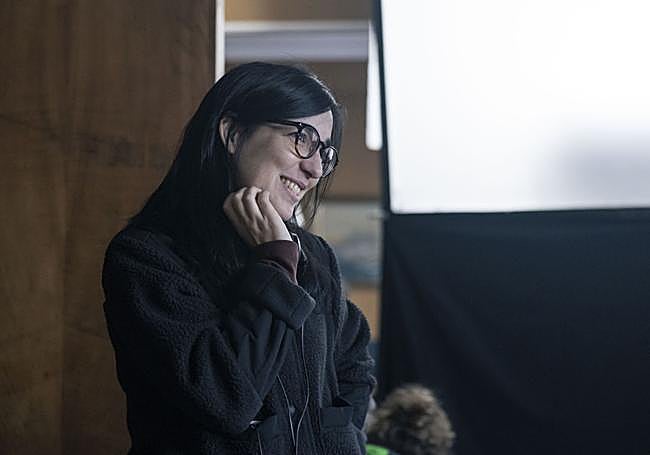 Alauda Ruiz de Azúa en el rodaje de 'Los domingos'.