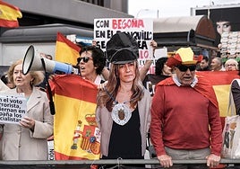 Protesta este sábado frente a los juzgados de Madrid.