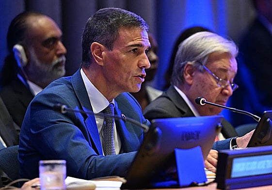 Pedro Sánchez, el pasado martes, en la ONU.