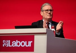 El primer ministro británico, Keir Starmer, este lunes durante el congreso laborista en Liverpool.