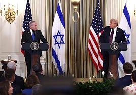 Donald Trump y Benjamín Netanyahu, en la Casa Blanca.