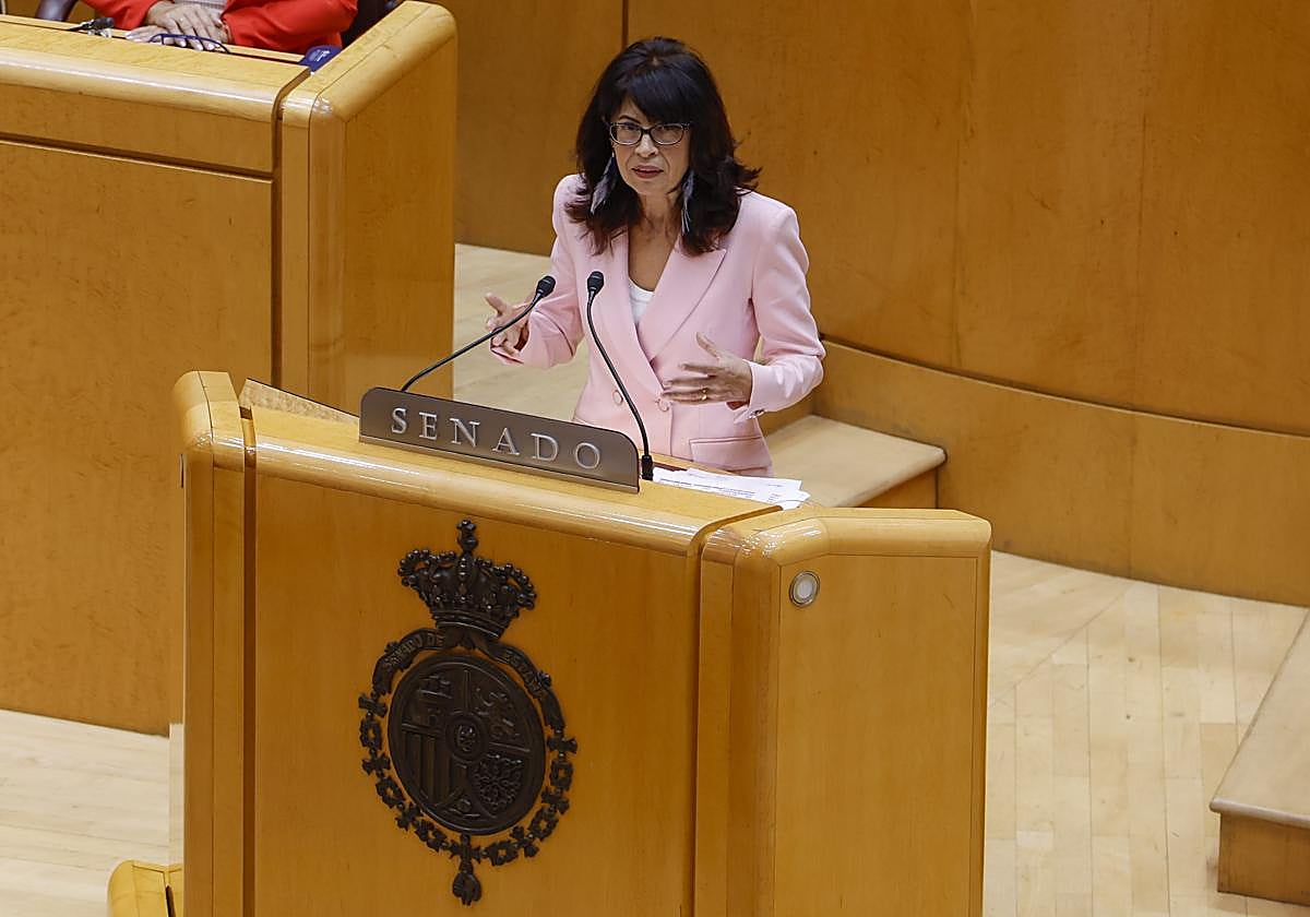 Ana Redondo, ministra de Igualdad, este miércoles en el Senado.