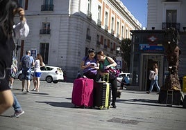Turistas en el centro de Madrid.