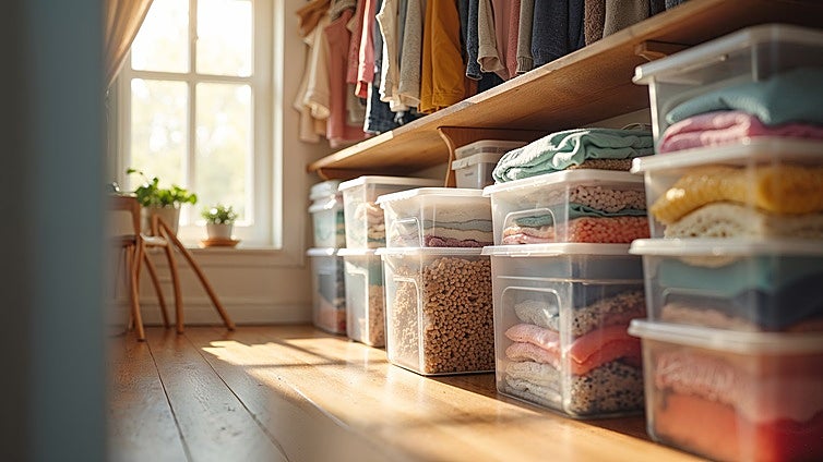 Estas cajas de almacenamiento de plástico serán tus grandes aliadas del orden en casa
