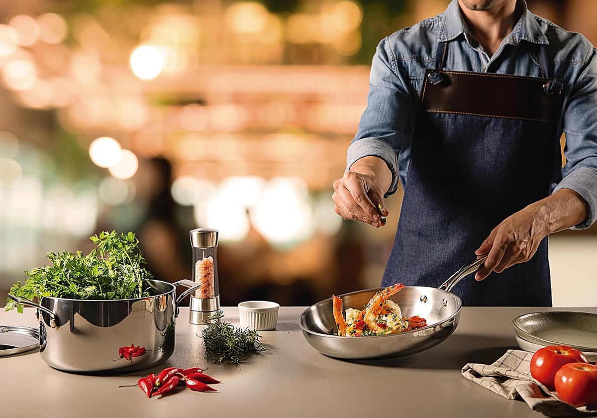 Siéntete como un auténtico chef con estas sartenes de acero inoxidable