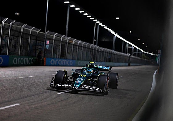 Fernando Alonso, durante el GP de Singapur.